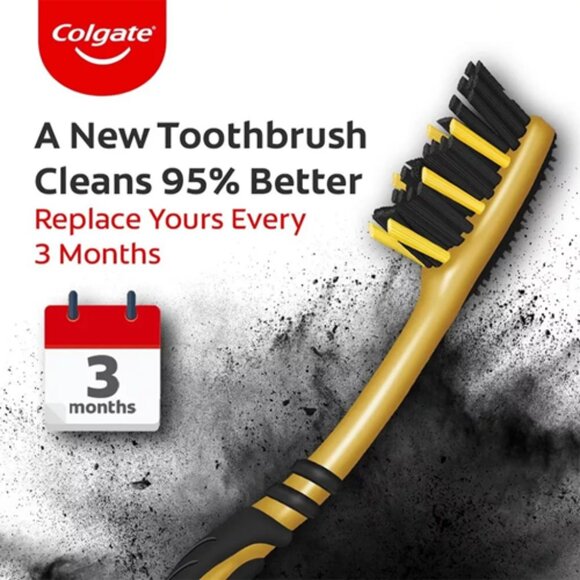 Colgate ZigZag Charcoal Toothbrush (Soft) NEW PACK - 4 Pcs | Deep clean - Picture 3 of 5